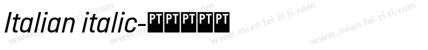 Italian italic字体转换